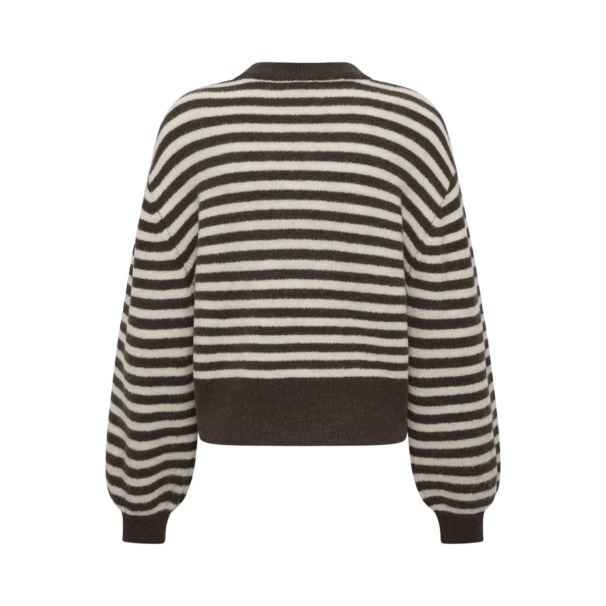Pull en maille manches longues beige oatmeal mel. stripe, B.YOUNG