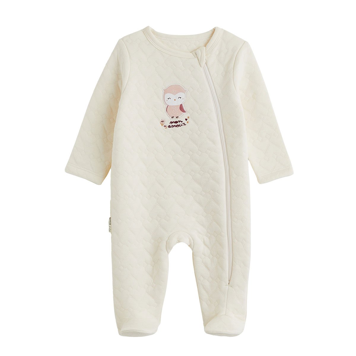Lot de 2 pyjamas bébé ouverture zippée Miette rose, PETIT BEGUIN