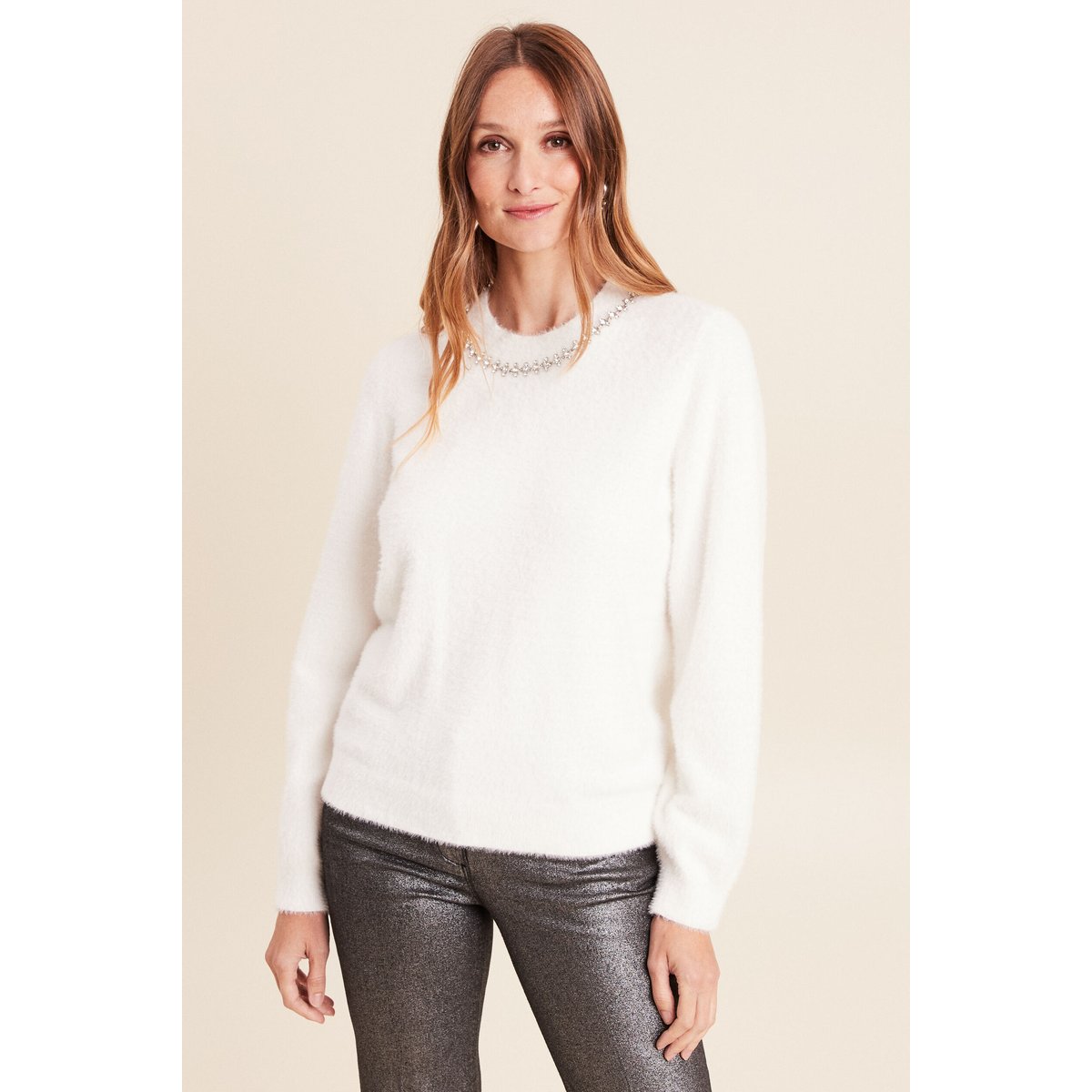 Pull manches longues ecru, BREAL