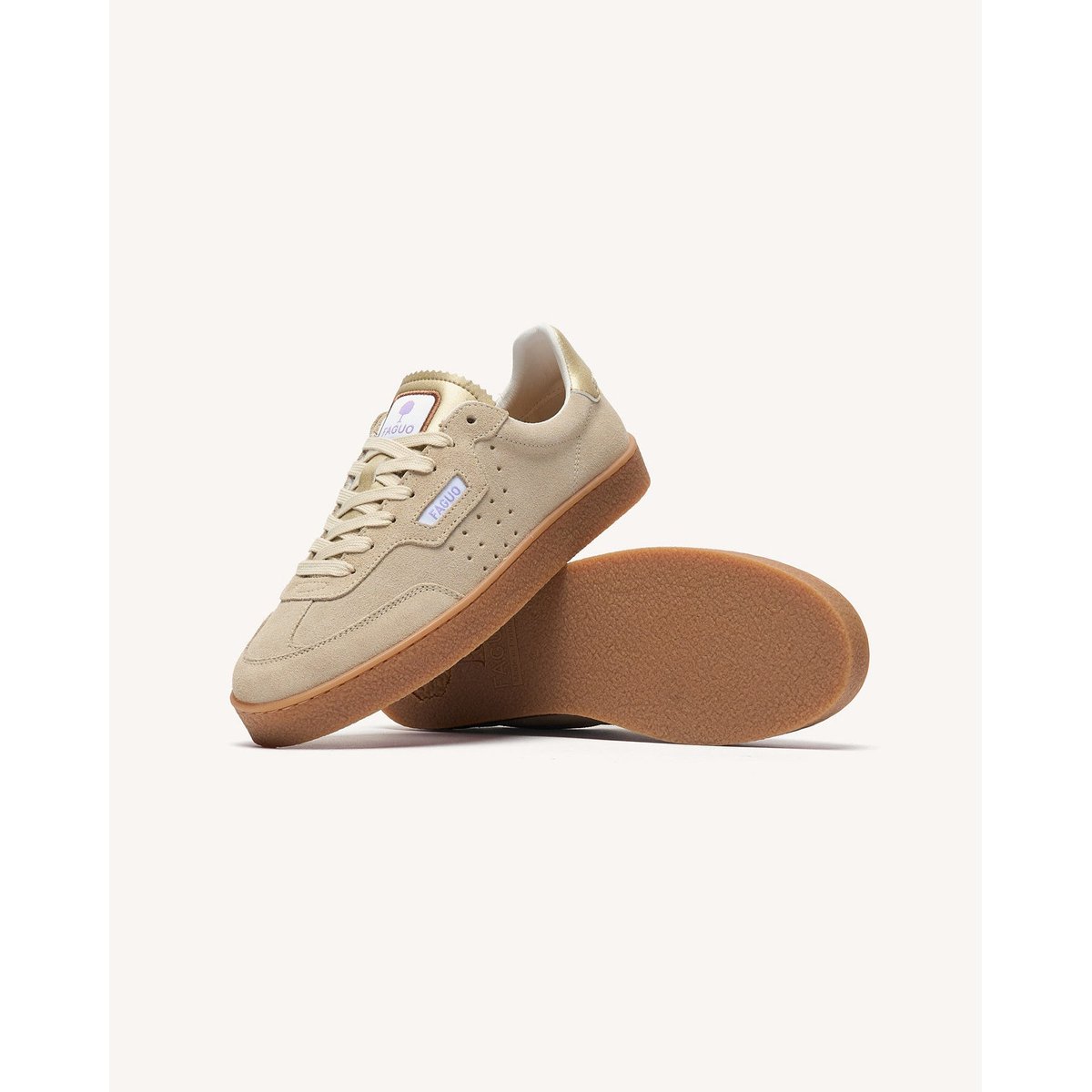 Baskets basses suede LUMBO beige, FAGUO