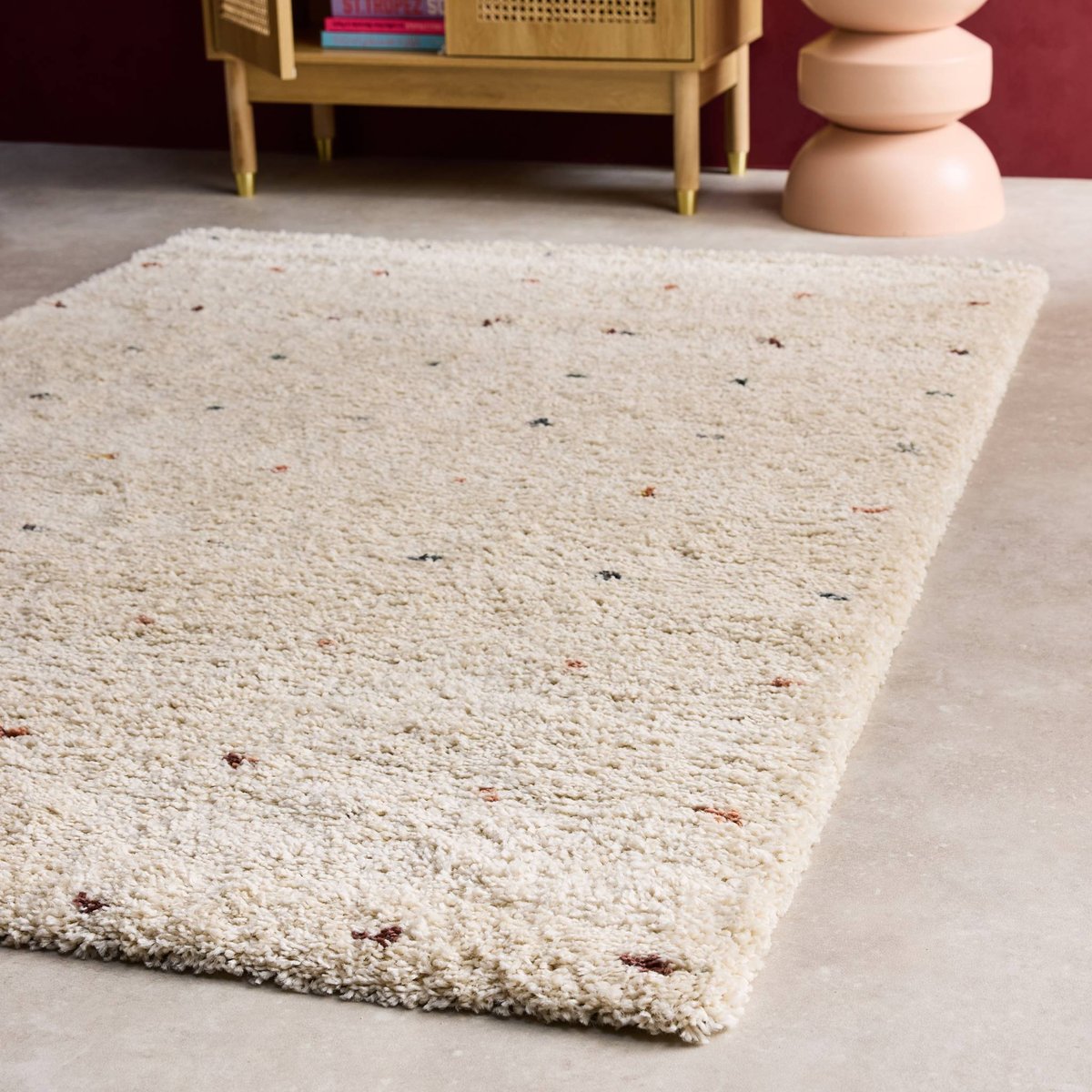 Tapis intérieur enfant crème et multicolore à petits pois HAZEL crème, SWEEEK