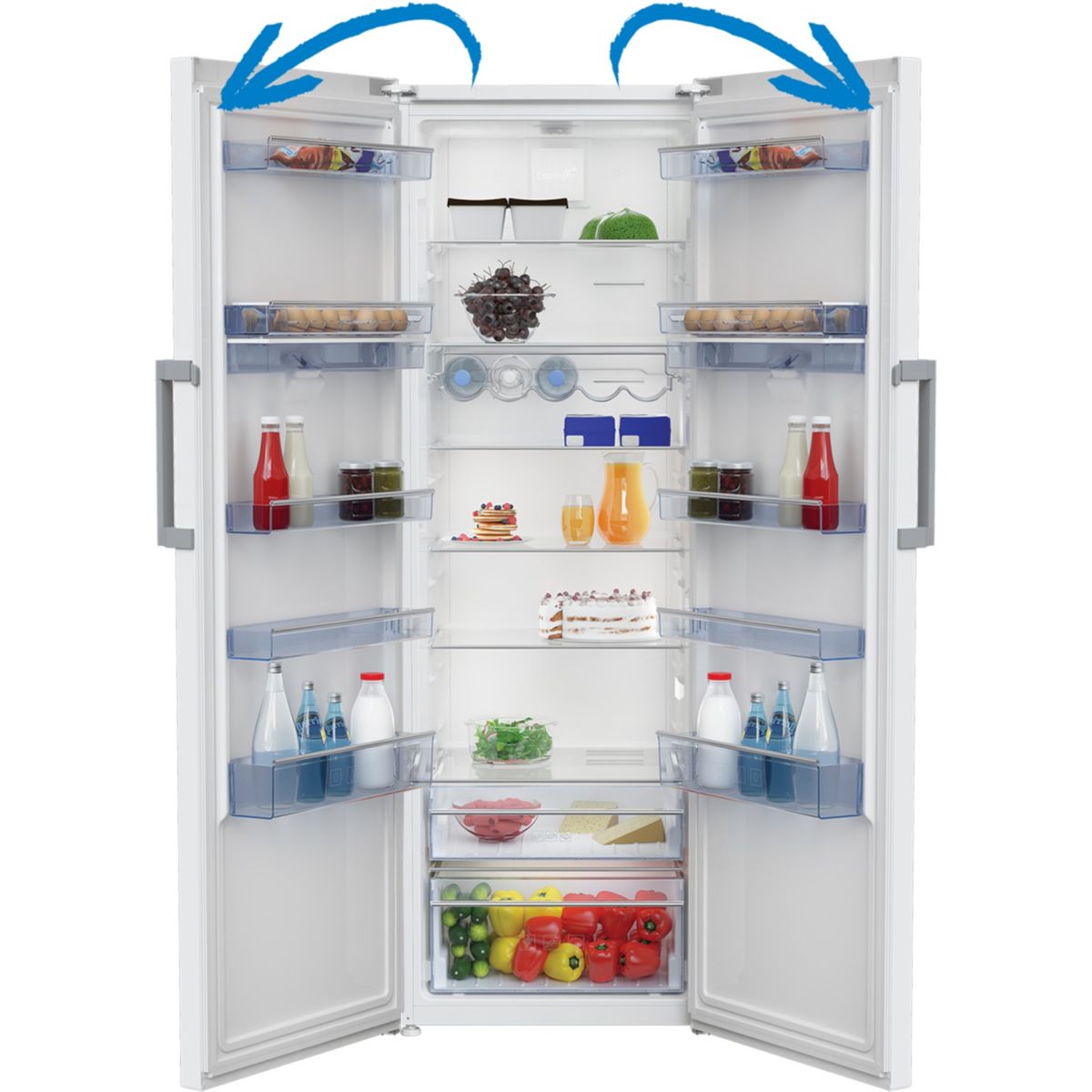 Réfrigérateur combiné RCSA270K40SN gris, BEKO