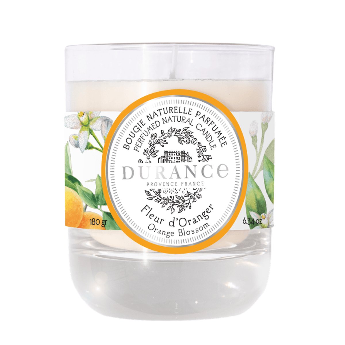 Bougie parfumée FLEUR D'ORANGER couleur unique, DURANCE
