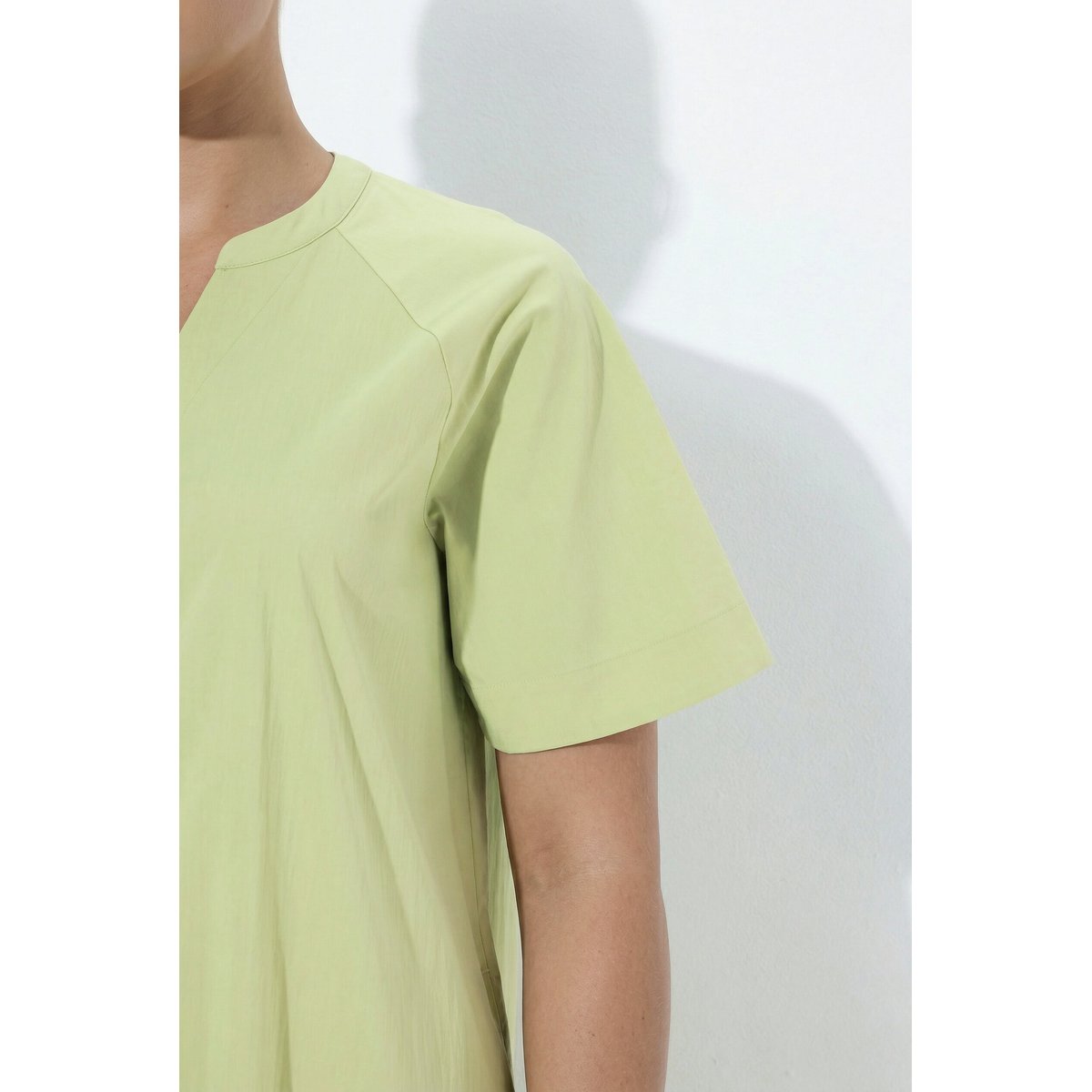 Robe en popeline pistache, ULLA POPKEN