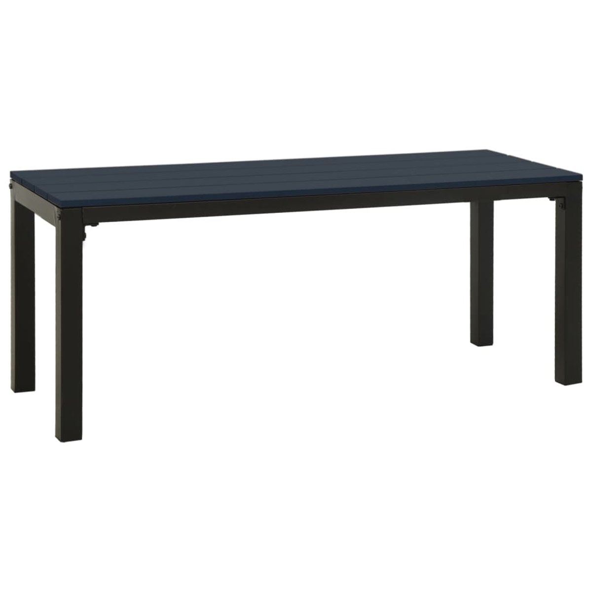 Banc de jardin acier noir, HOME MAISON