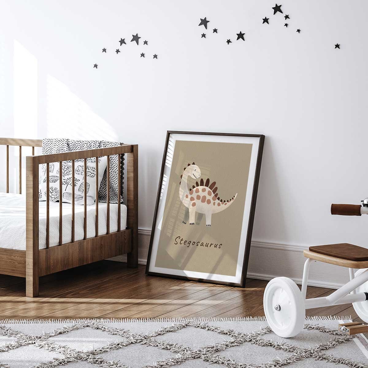Affiche enfant stegosaurus affiche seule, HEXOA