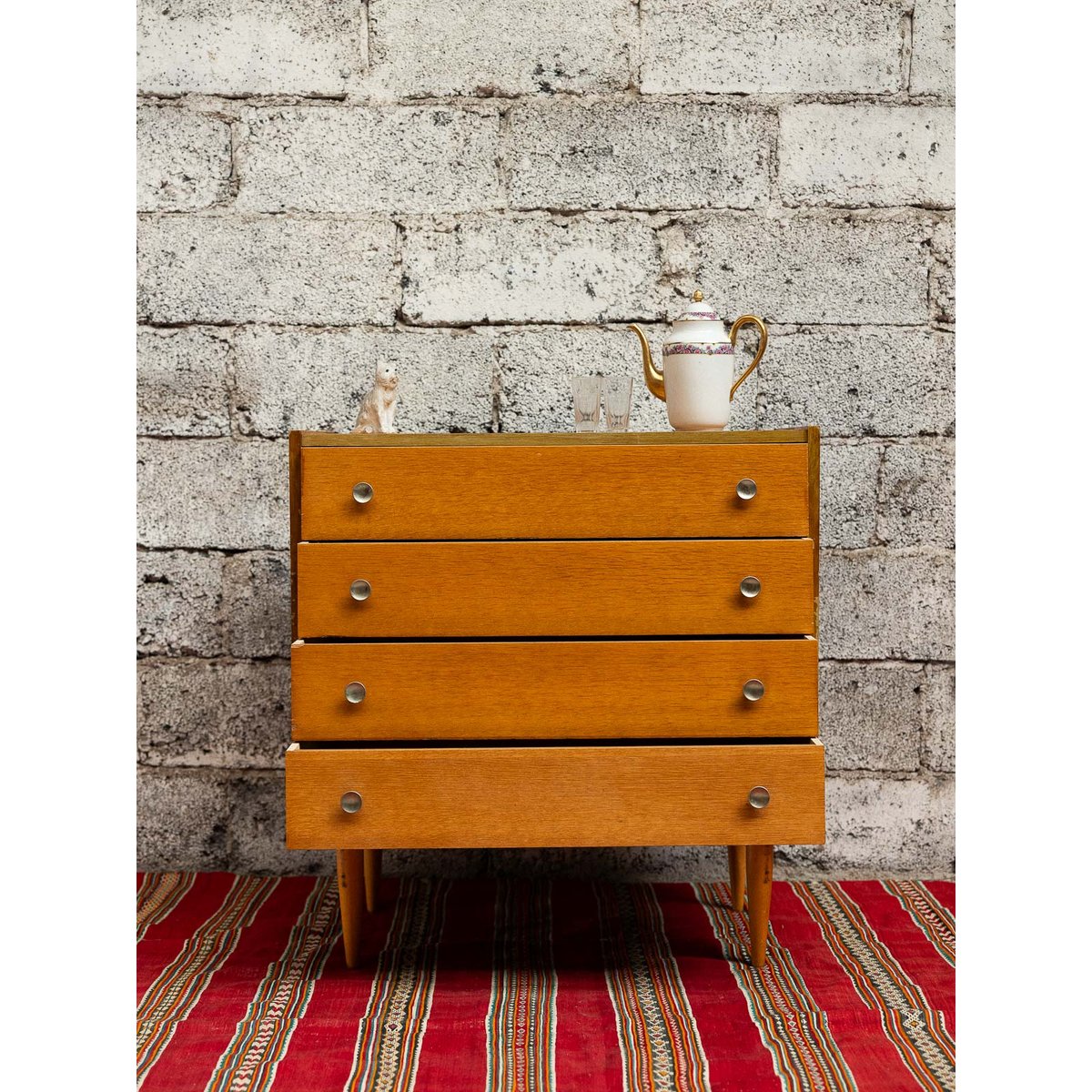 Commode symétrique Olga N°708 - Bon état beige, DEBONGOUT