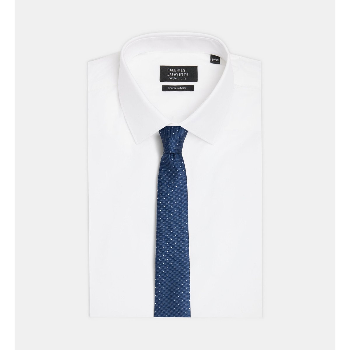 Cravate cv mipois bleu marine, GALERIES LAFAYETTE