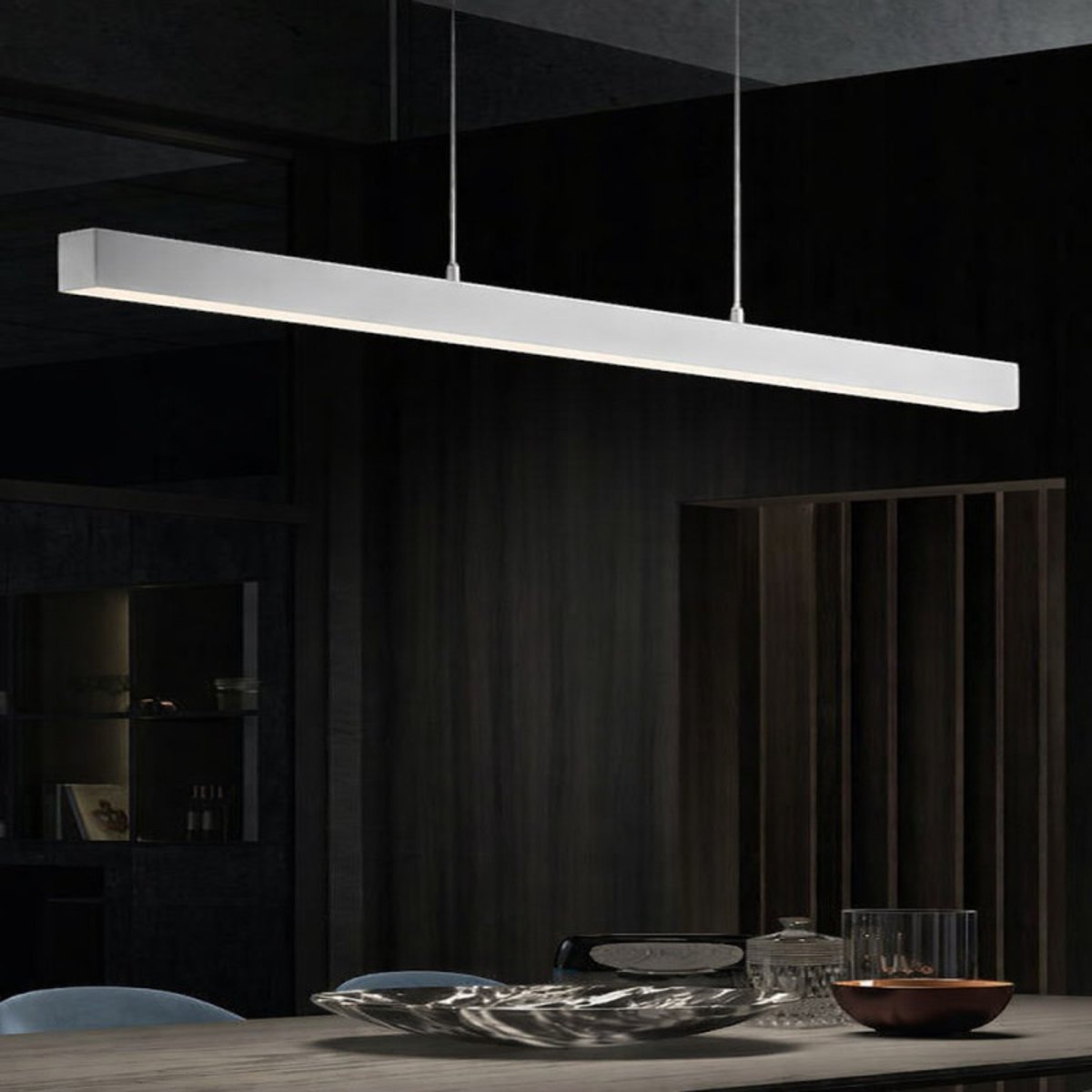 Suspension led horizontale 42W blanc Filetti blanc, MILLUMINE