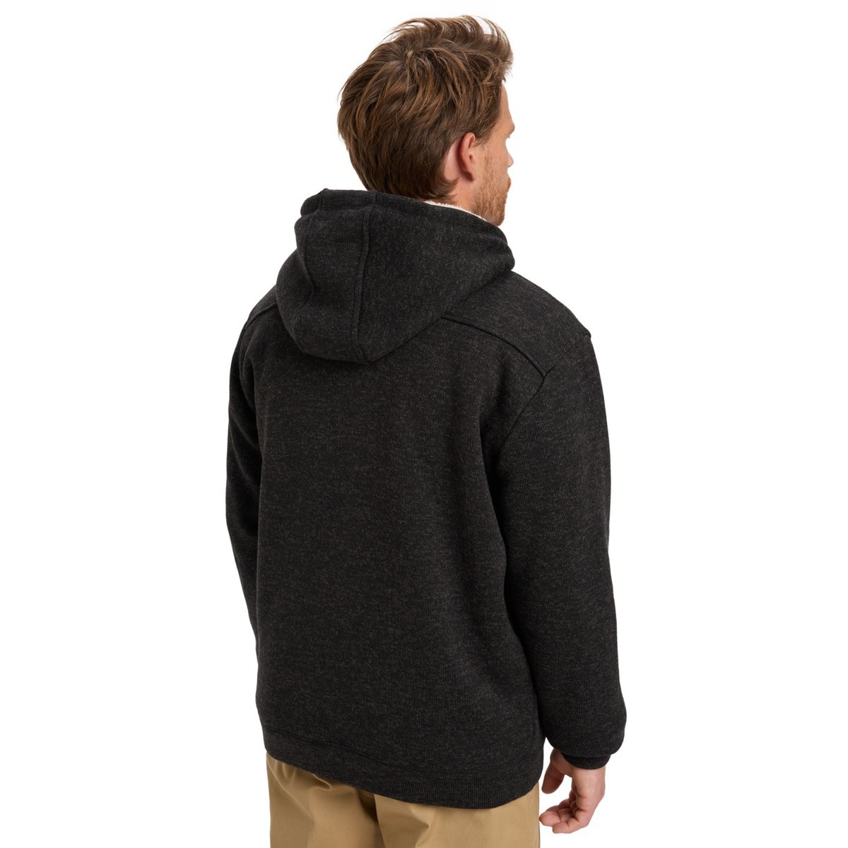 Sweat à capuche Sherpa zippé KELLER SHERPA noir black heather, QUIKSILVER