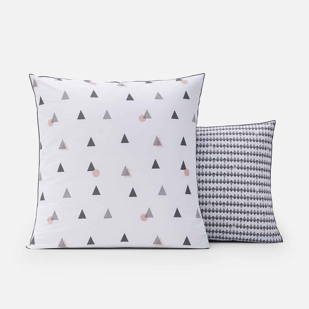 Digna Cotton Percale Pillowcase khaki/pink, LA REDOUTE INTERIEURS