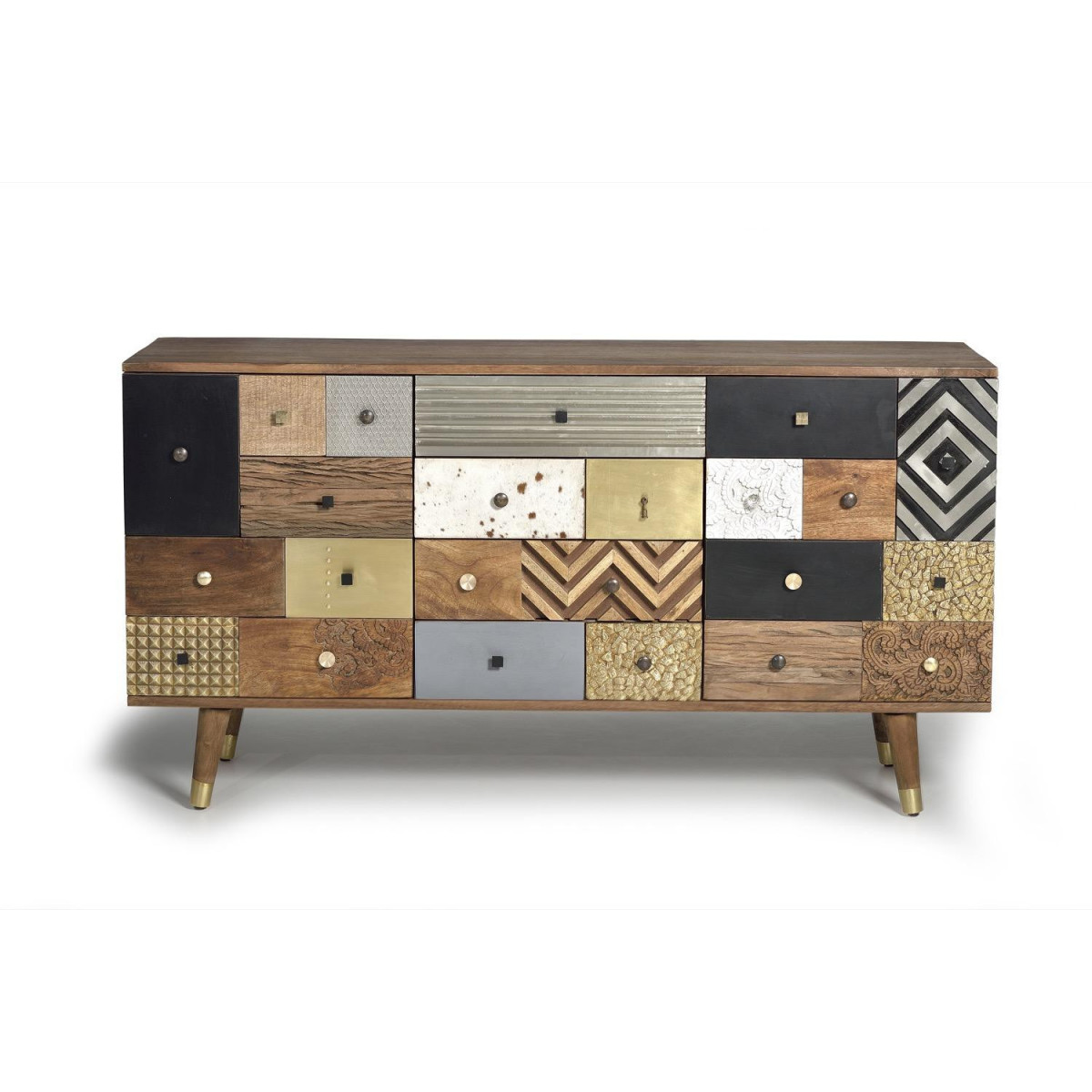 Buffet 4 tiroirs - OLYMPE marron, DECORATION D’AUTREFOIS