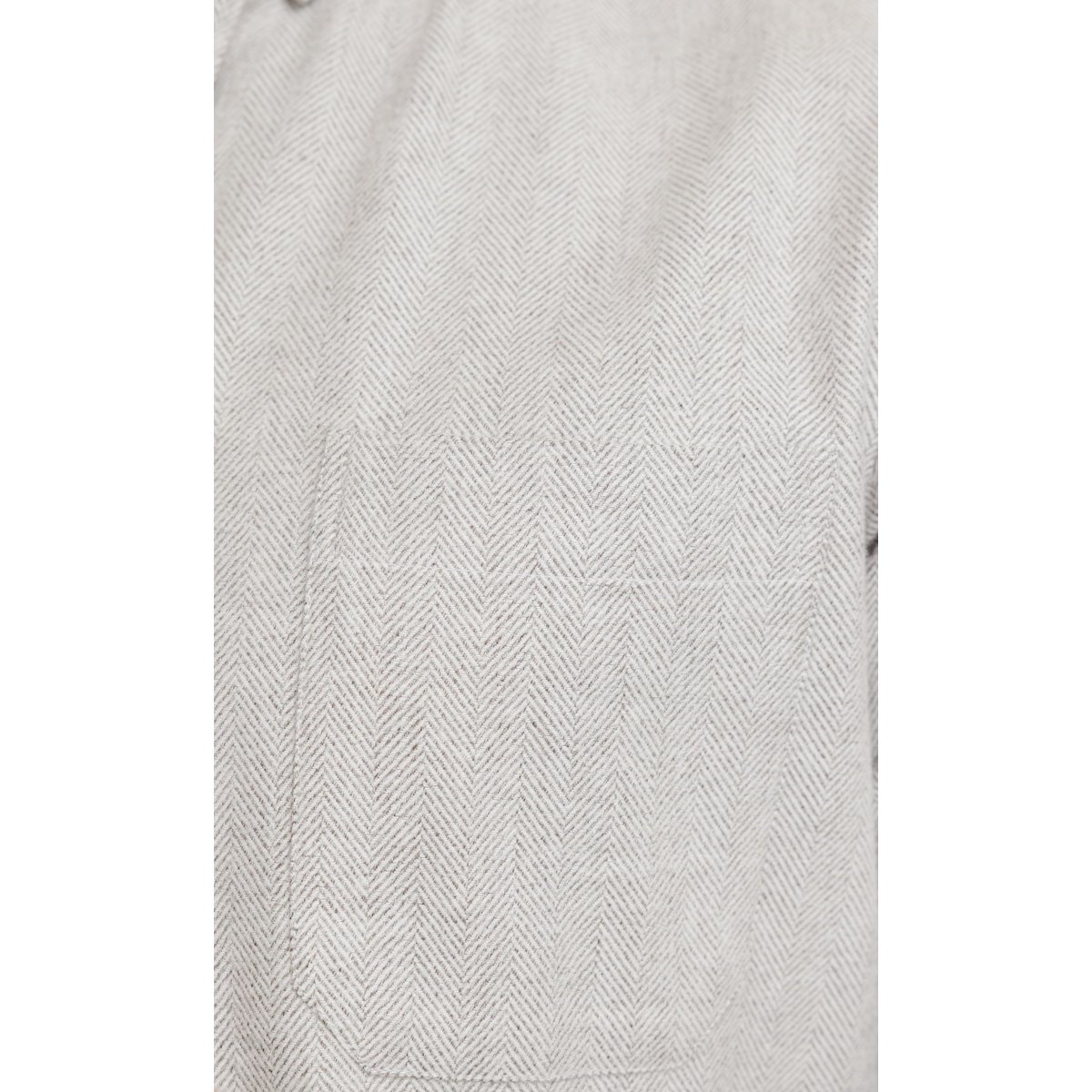 Chemise Regular fit à chevrons en flanelle e gris moyen, ACROSS