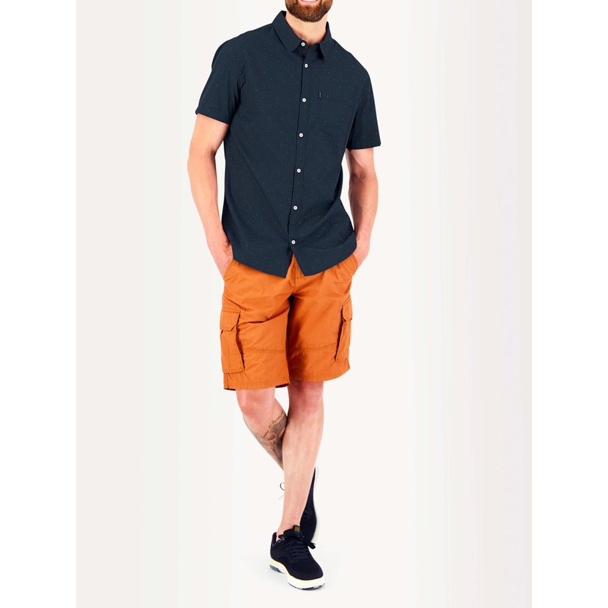 Chemise manches courtes LOUIECHA14612 navy, TBS
