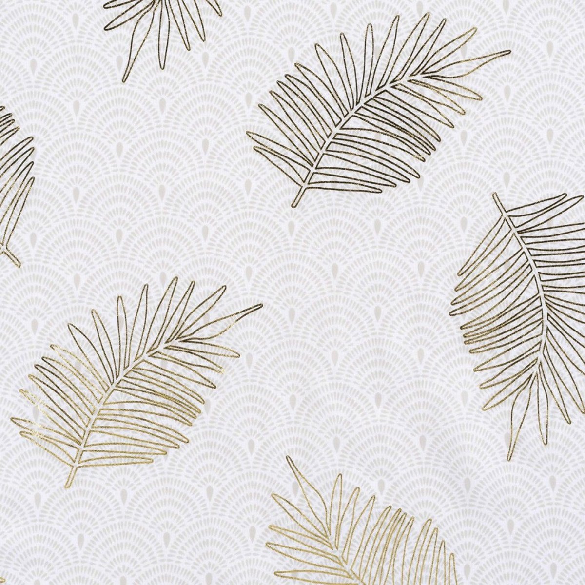Voilage à œillets 140x240 sable métallisé Sunny Gold or, DECORATIE