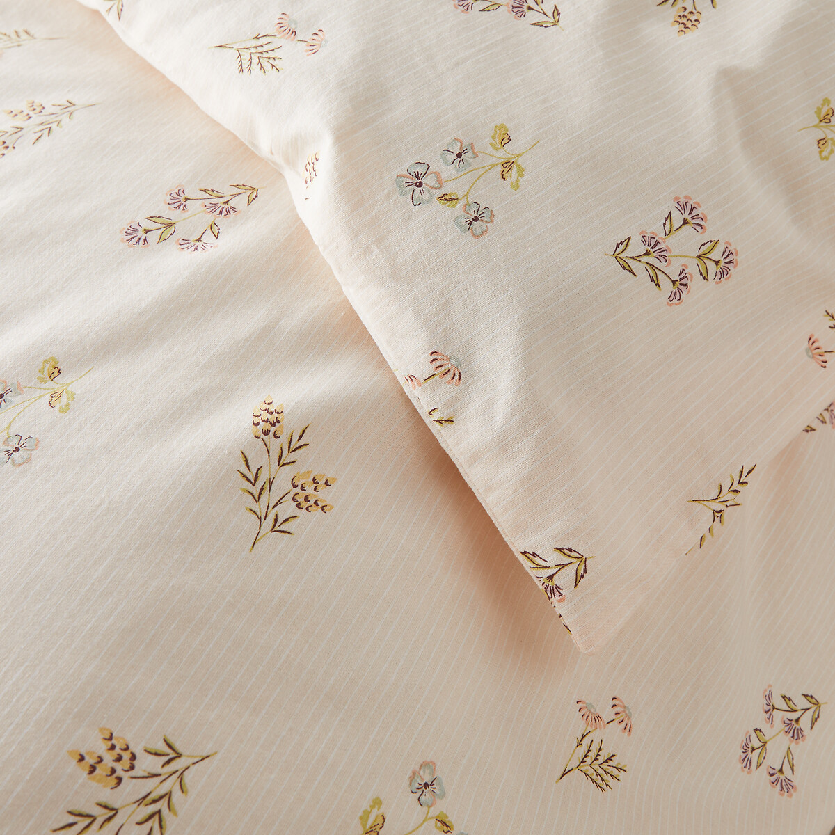 Housse de couette 50% coton recyclé, Camomille imprimé fleurs, LA REDOUTE INTERIEURS