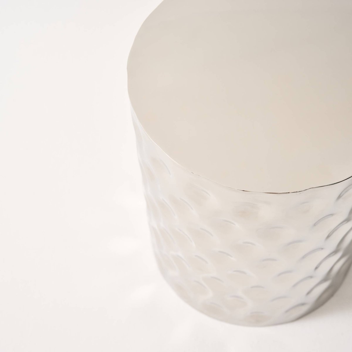 Table d'appoint, bout de canapé, table de chevet acier émaillé chromé Ø33 x H 41cm MIRA chromé, SWEEEK