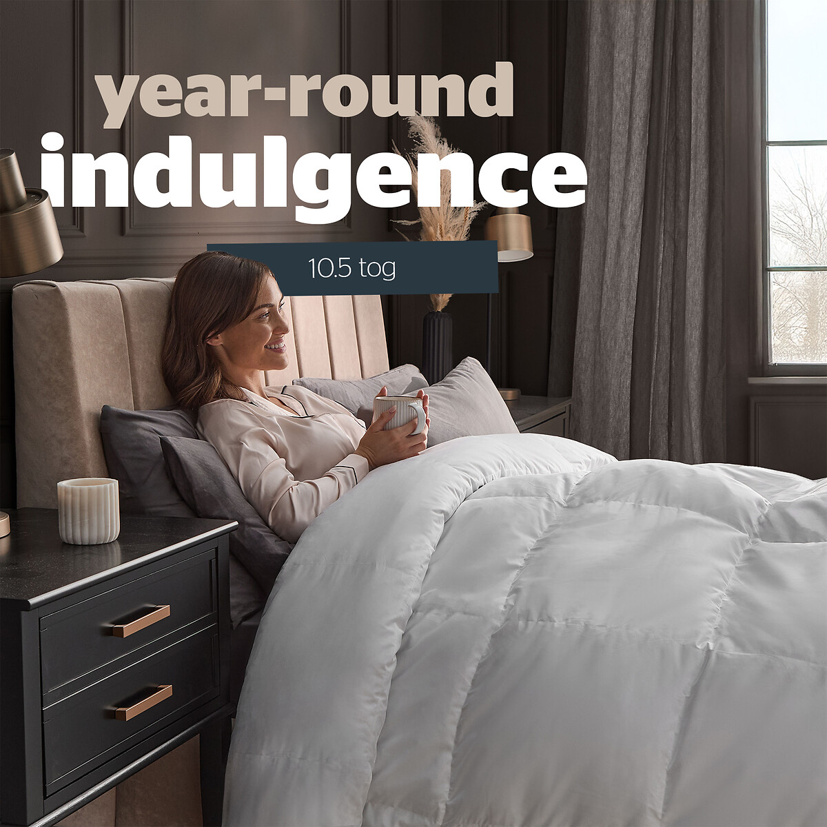Hungarian Goose Feather Down 10.5 Tog Duvet white, SILENTNIGHT
