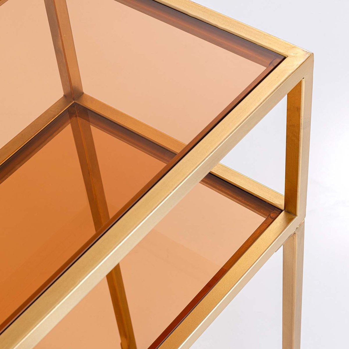 Console en verre et acier, LOFT or, KARE DESIGN