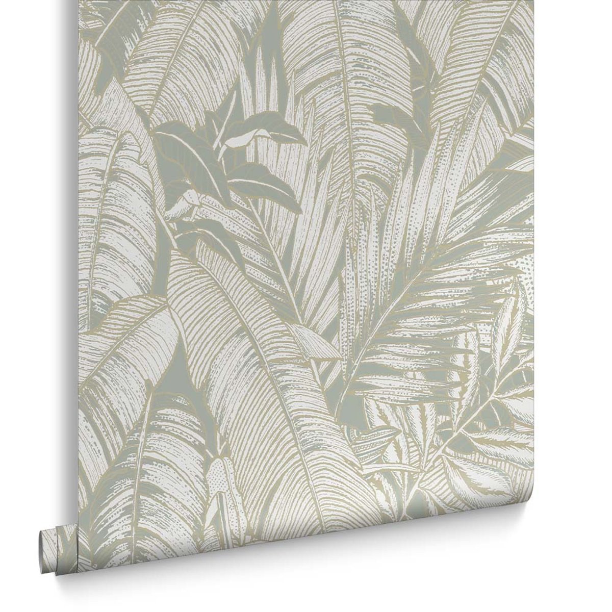 Papier peint Feuillage Paradys Sage vert, GRAHAM ET BROWN