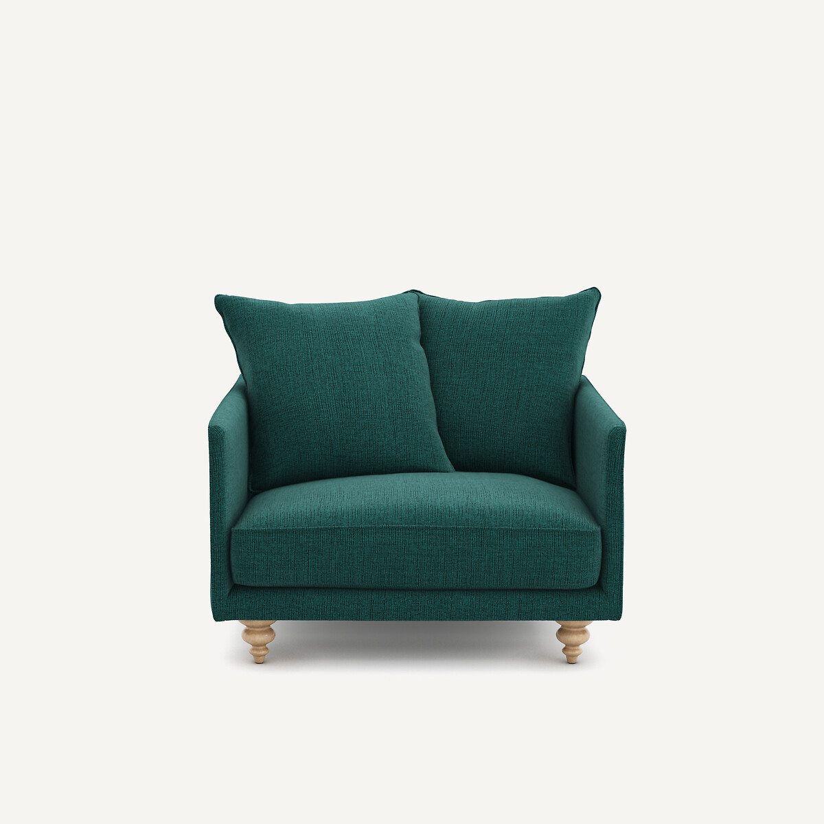 Fauteuil, en toile jaspée, LAZARE vert de minuit, AM.PM