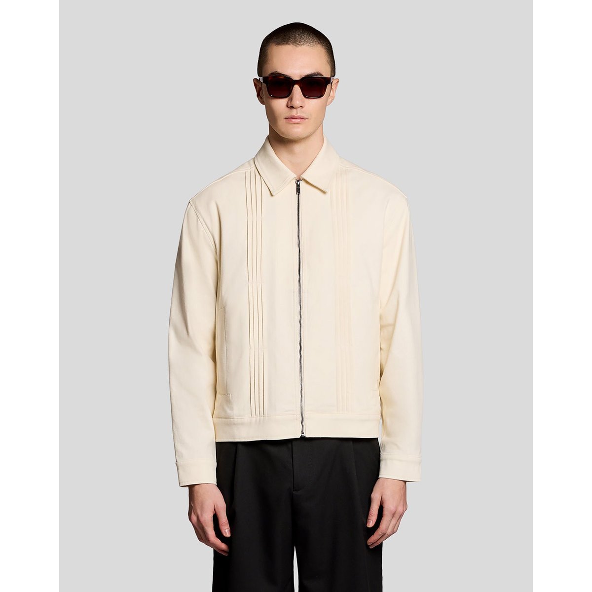 Veste nervures zippé beige écru éclatant, LYLE & SCOTT