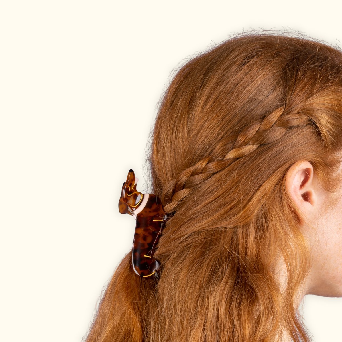 Pince à cheveux TECKEL marron, COUCOU SUZETTE