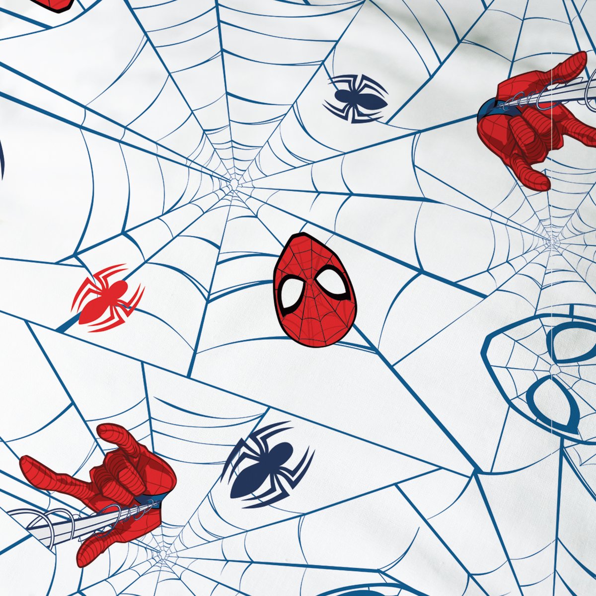 Parure de lit imprimée 100% coton, JUMPING bleu, SPIDER-MAN