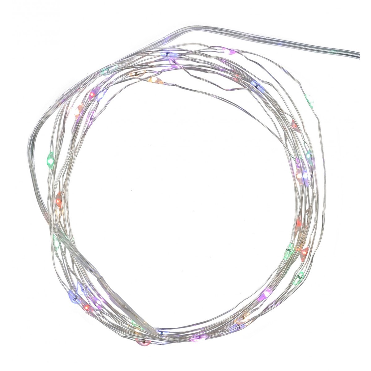 Guirlande Knirke Multicolore 390cm à Piles argenté, led multicolor, SIRIUS