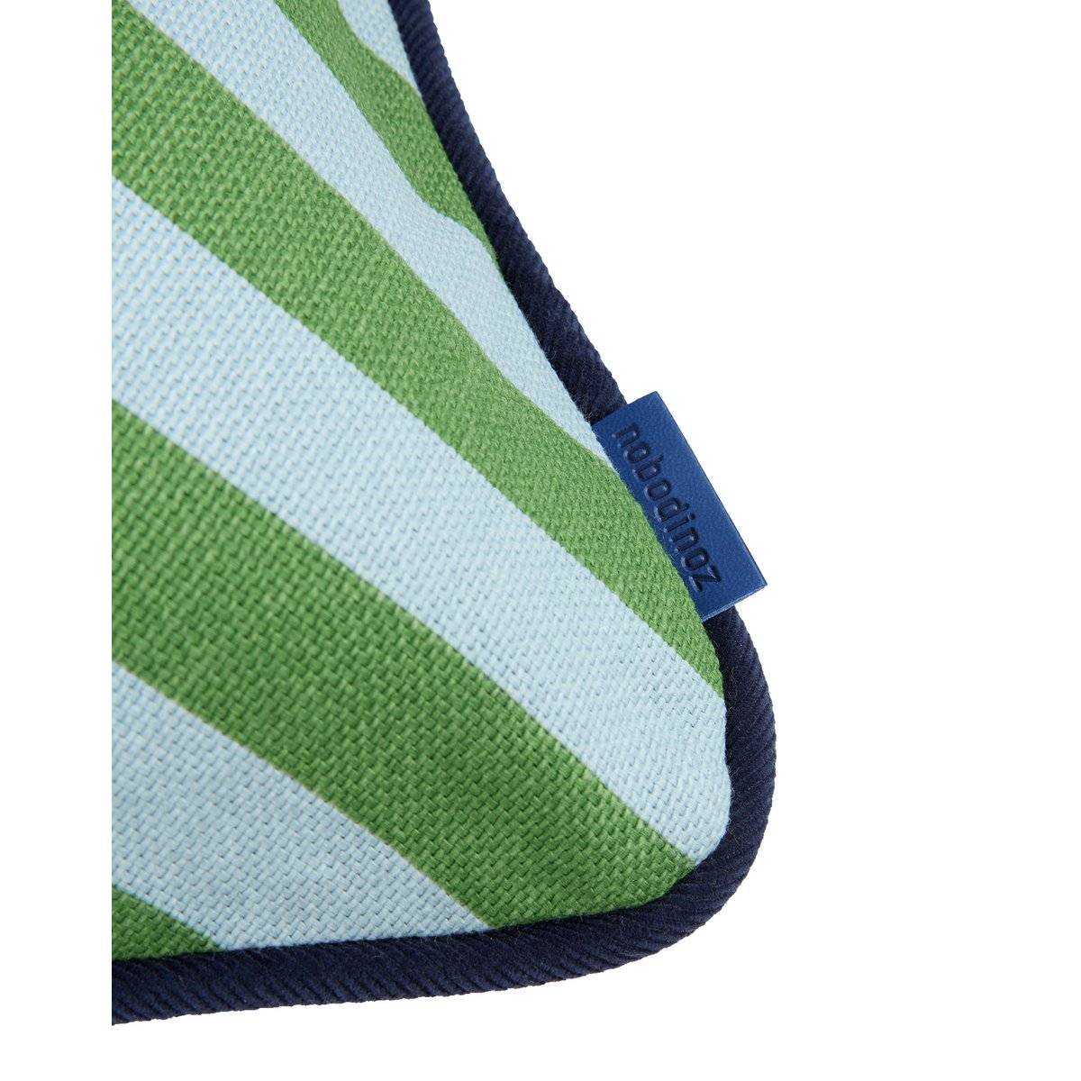 Coussin rectangulaire Ray green blue stripes, NOBODINOZ