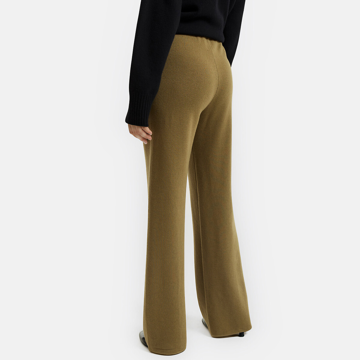 Pantalon large, en maille milano  vert kaki, LA REDOUTE COLLECTIONS