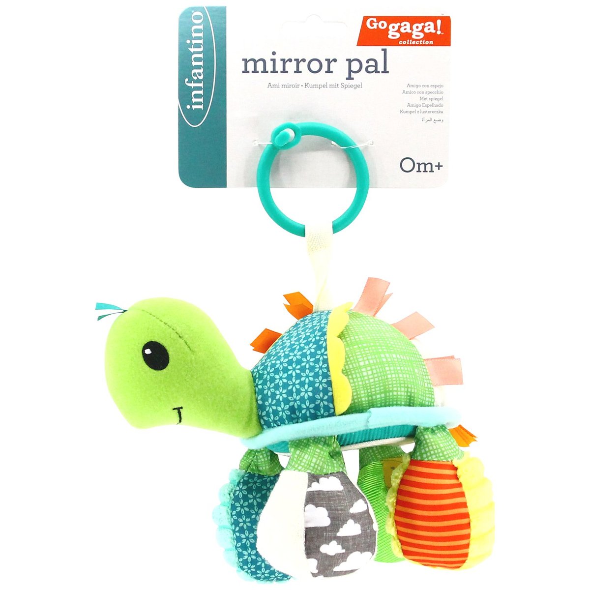 Tortue d'activités miroir multicolore, INFANTINO