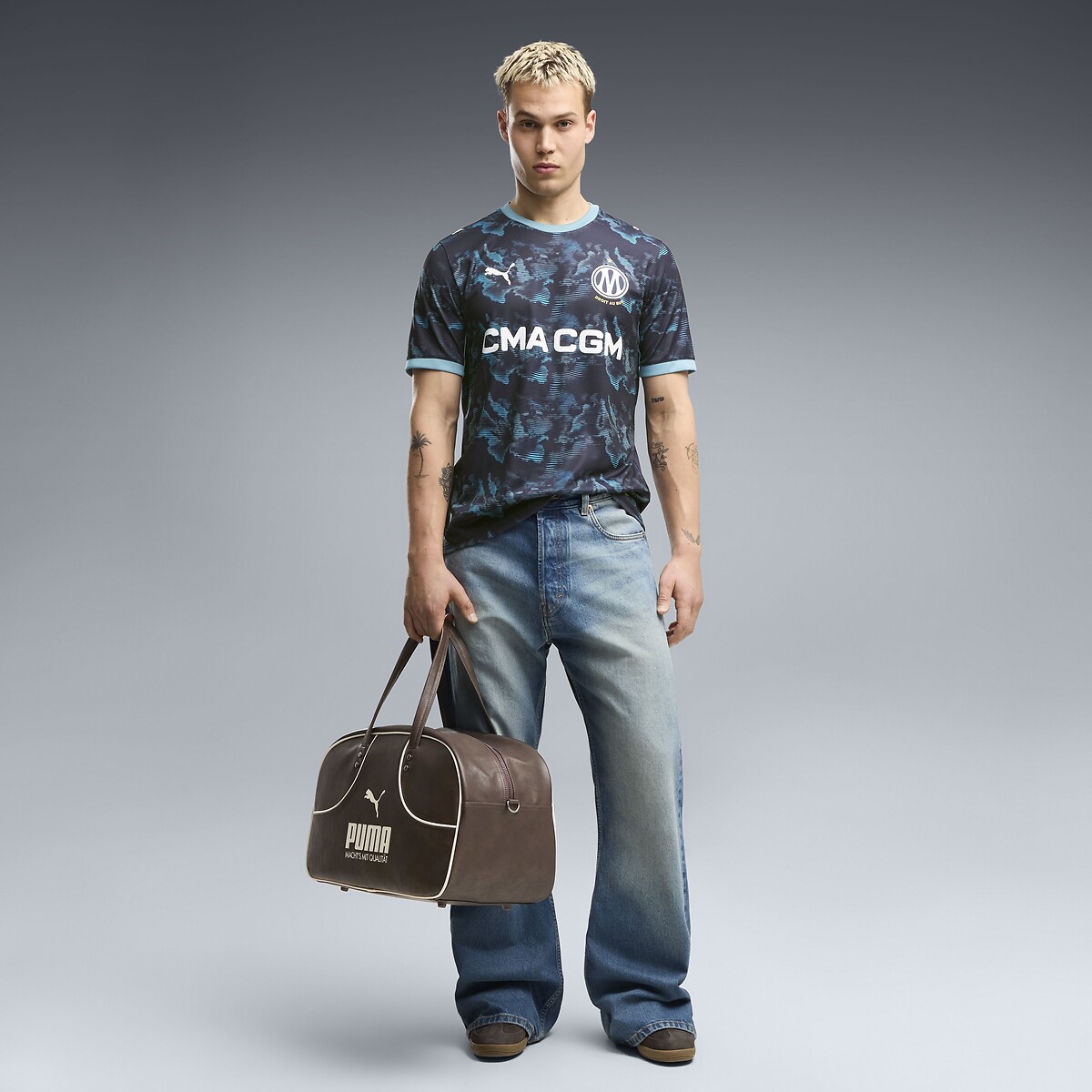 Camisola de futebol do Olympique de Marseille – equipamento alternativo marinho, PUMA
