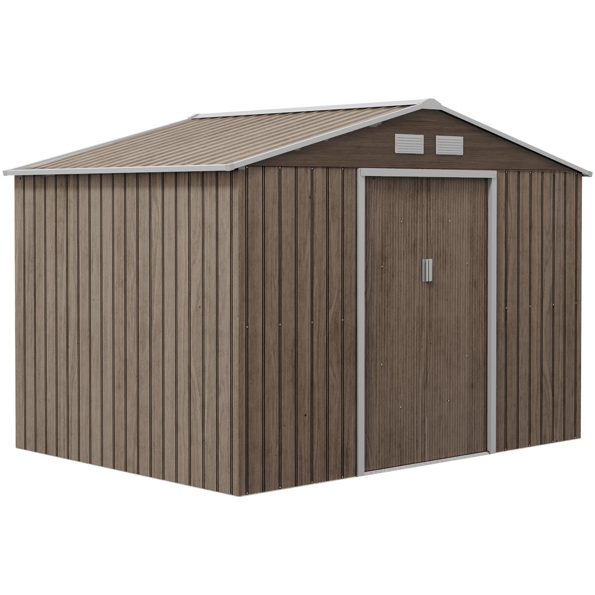 Abri de jardin Acier galvanisé Marron marron, OUTSUNNY