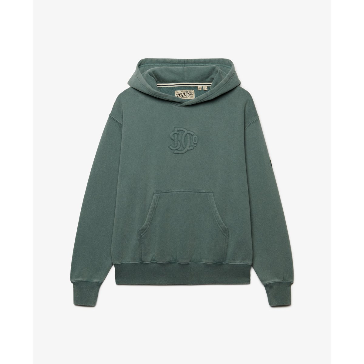 Sweat à capuche SD&Co Monogram Coupe Décontractée vert drius, SUPERDRY