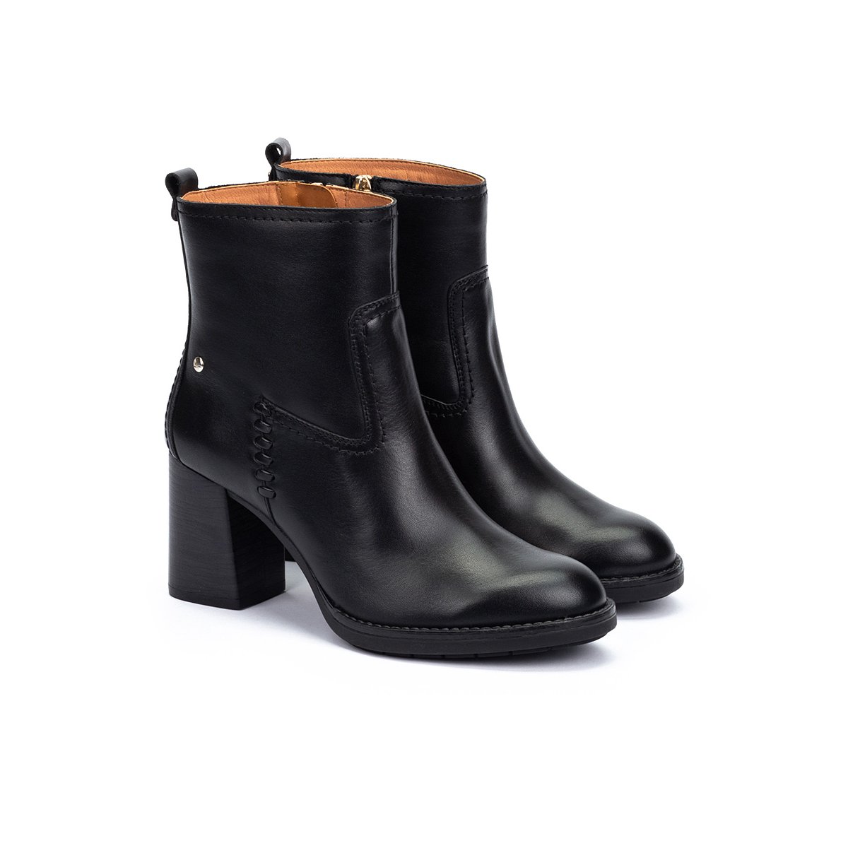 Bottines à talon cuir Palencia black, PIKOLINOS