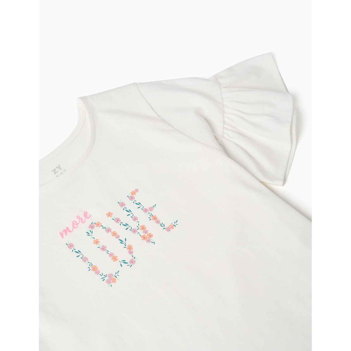 T-shirt en coton avec imprimé More Love beige clair, ZIPPY