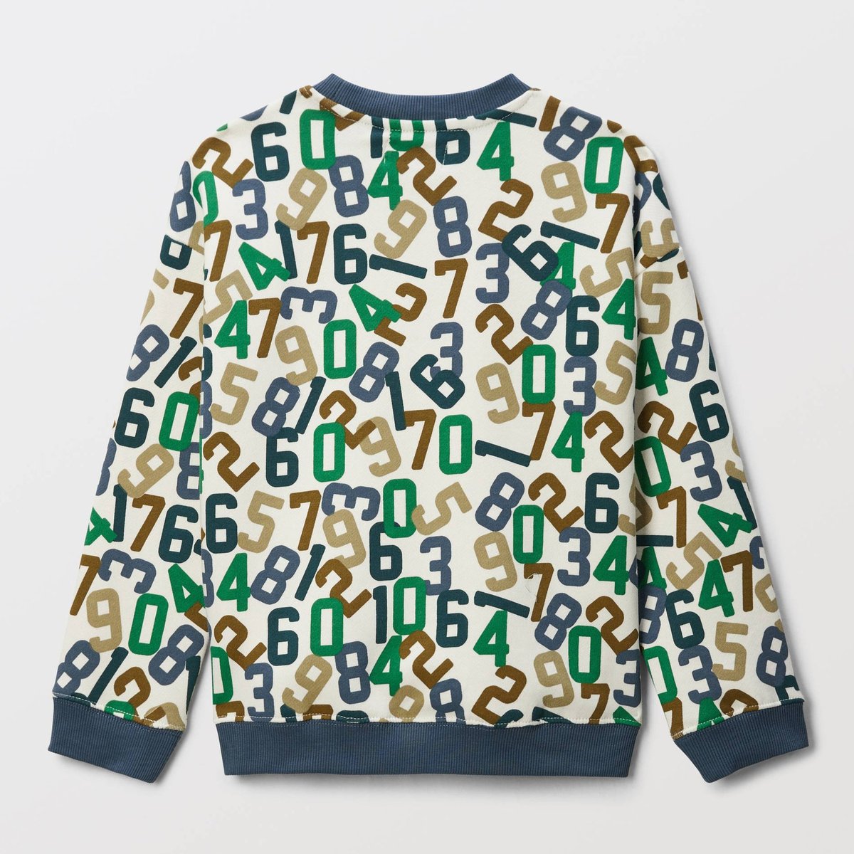Sweat col rond imprimé en coton BIO GOTS naturel, MONOPRIX