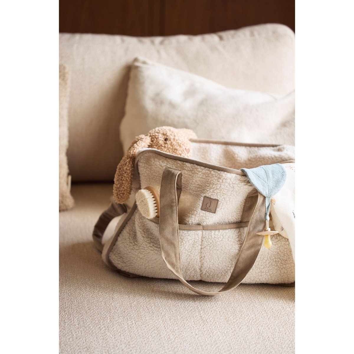 Sac à langer beige, gris, JOLLEIN