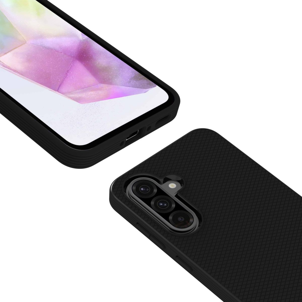 Coque Samsung A36 A56 - Noir couleur unique, ADEQWAT