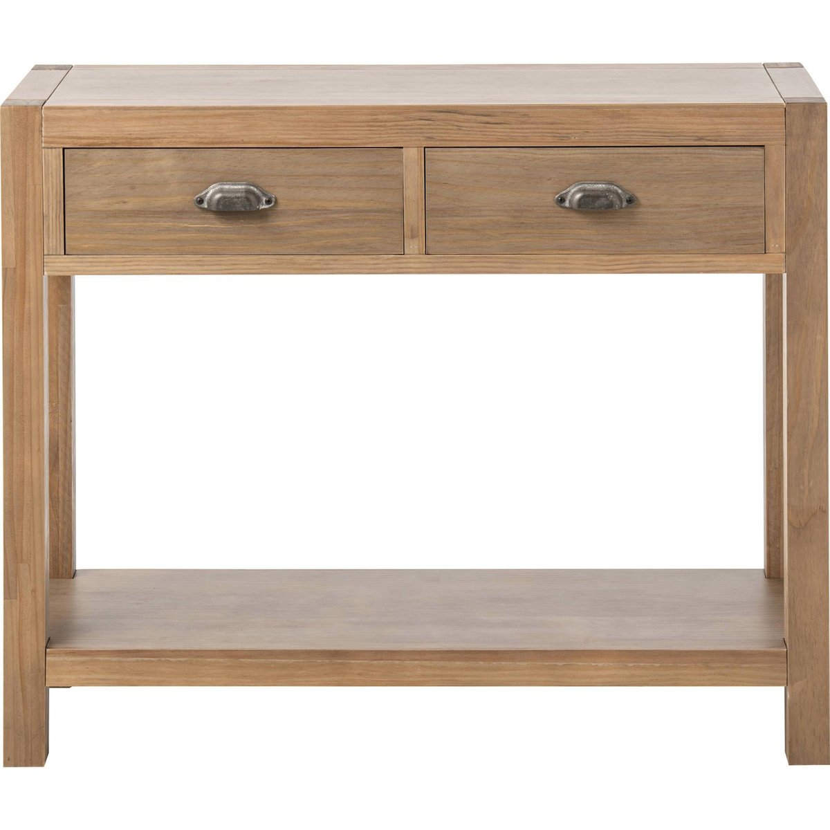 Console en bois de pin avec tiroirs naturel, RECOLLECTION