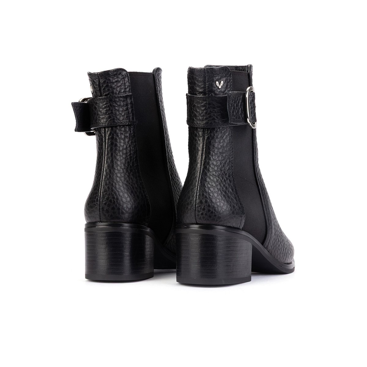 Bottines à talon cuir Zinnia black, MARTINELLI
