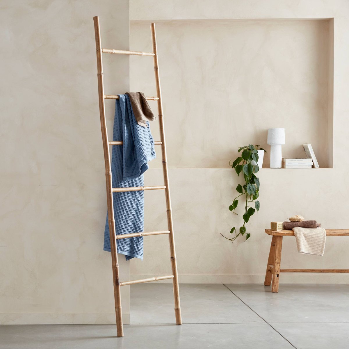 Echelle décorative bambou 6 barreaux FIDJI naturel, SWEEEK