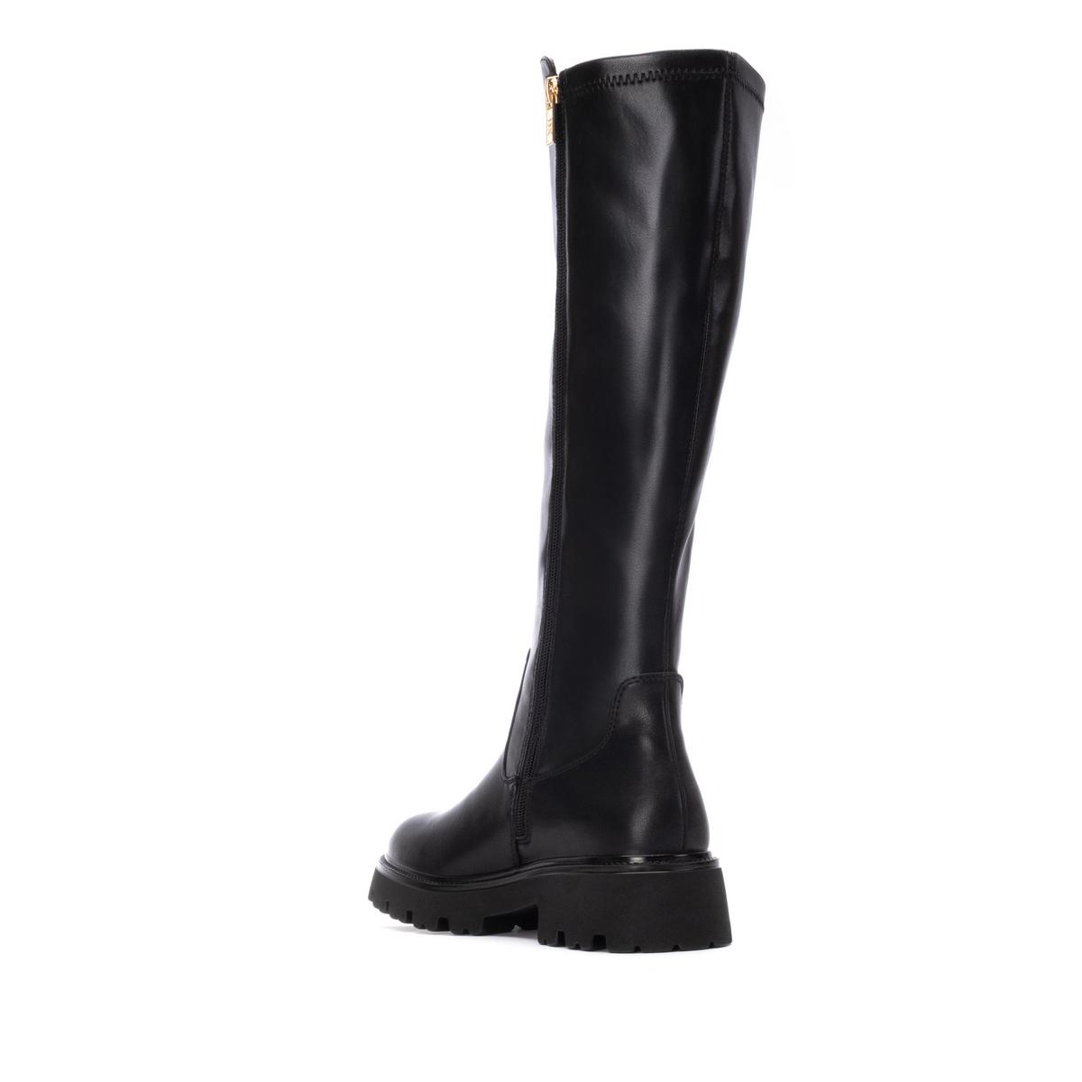 Botte Élastique Plaine Décontractée Fermeture éclair noir, XTI