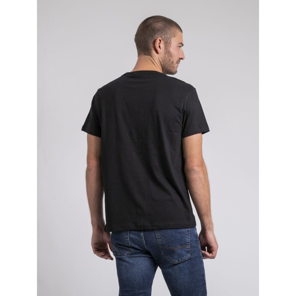 T-shirt Col Rond Pur Coton Jamekong noir, RITCHIE