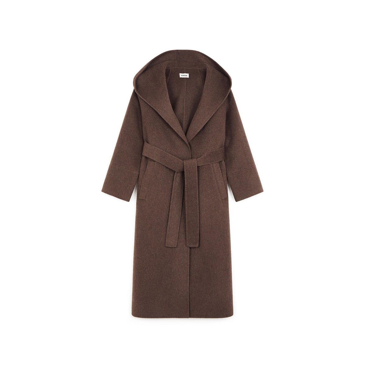 Manteau à capuche en laine marron, RODIER