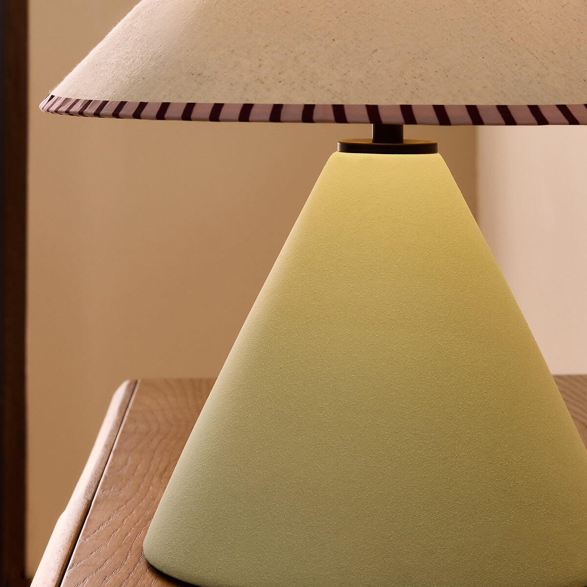 MADE.COM Marlowe Table Lamp with Fabric Shade sage, MADE