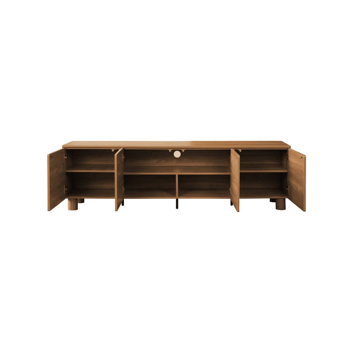 Meuble TV décor bois 4 portes 180cm AYANA bois de noisetier, SWEEEK