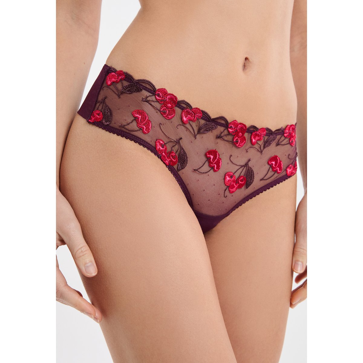Hipster à motifs cerises ITS CHERRY prune, ETAM
