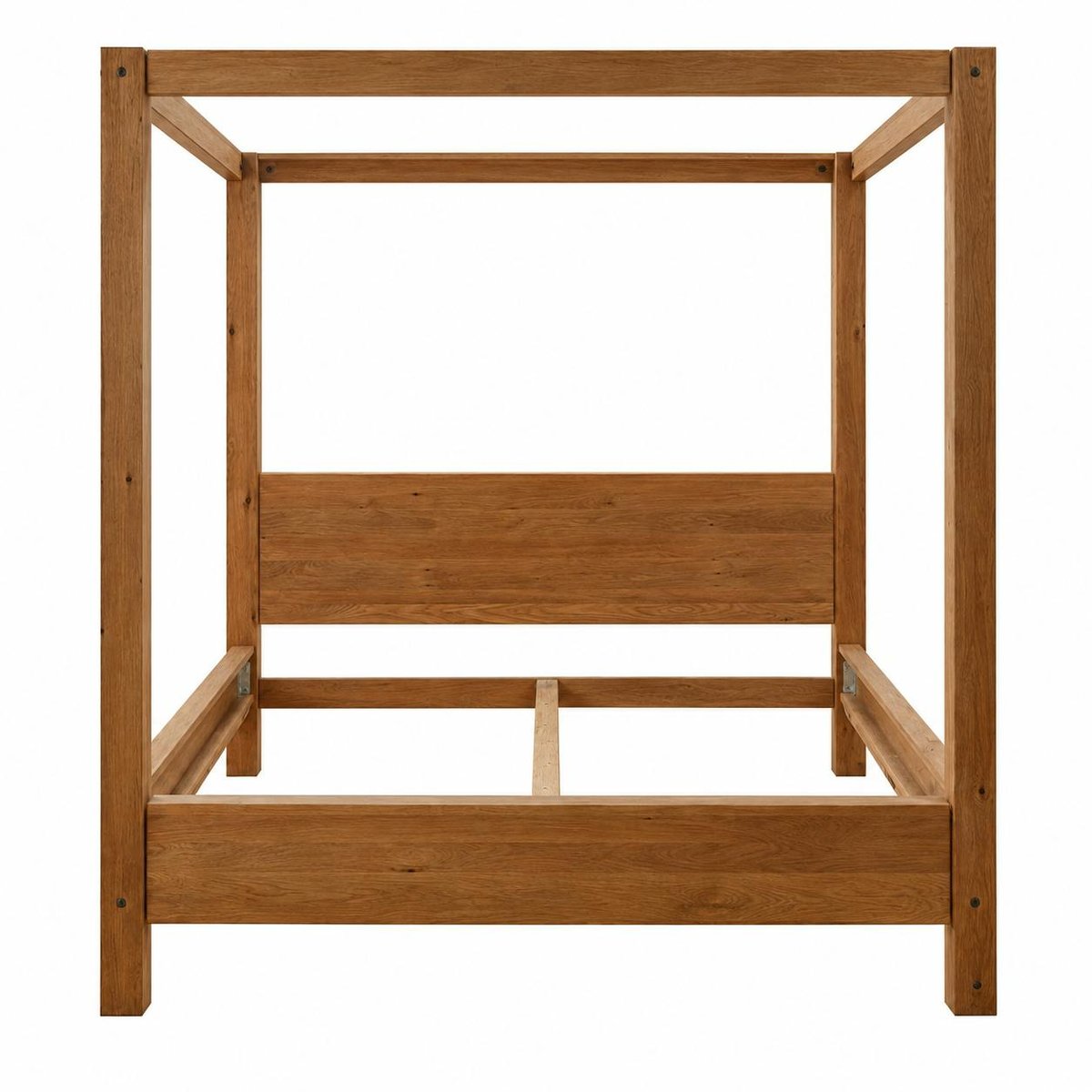 Lit baldaquin cadre 180 cm en bois – style naturel VERBIER bois naturel, PIER IMPORT